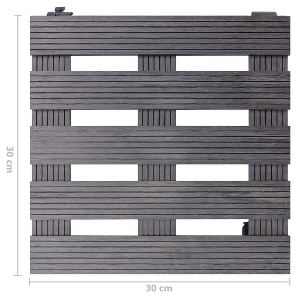 vidaXL Blomvagnar 2 st grå 30x30x7,5 cm WPC grå