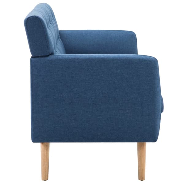 vidaXL 3-sitssoffa med tygklädsel 172x70x82 cm blå Blå