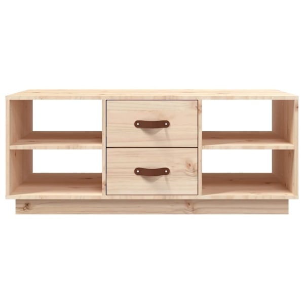 vidaXL Soffbord 100x50x41 cm massivt furu Brun