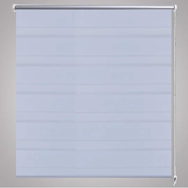 vidaXL Rullgardin randig vit 120 x 230 cm transparent Vit