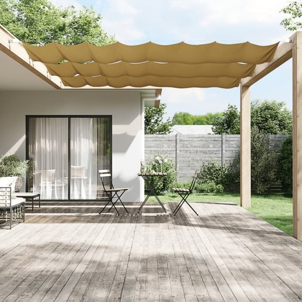 vidaXL Markis vertikal beige 100x420 cm oxfordtyg Beige