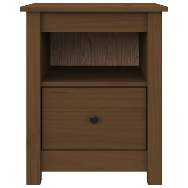vidaXL Sängbord 2 st honungsbrun 40x35x49 cm massiv furu Brun