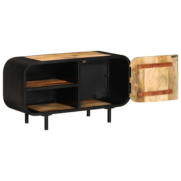 vidaXL TV-bänk 90x30x48 cm grovt mangoträ Brun