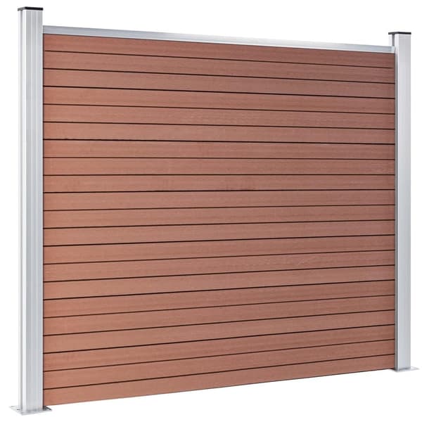 vidaXL Staketpanel WPC 180x146 cm brun Brun