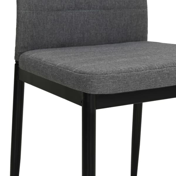 vidaXL Matstolar 4 st ljusgrå tyg grå