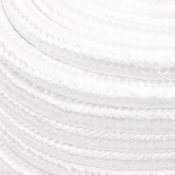 vidaXL Båtlina helvit 20 mm 25 m polypropylen Vit