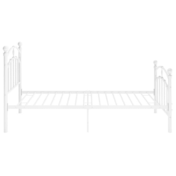 vidaXL Sängram vit metall 100x200 cm Vit