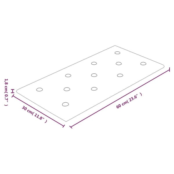 vidaXL Väggpaneler 12 st grå 60x30 cm konstläder 2,16 m² Grå