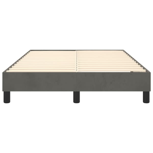 vidaXL Sängram utan madrass mörkgrå 120x200 cm sammet Grå