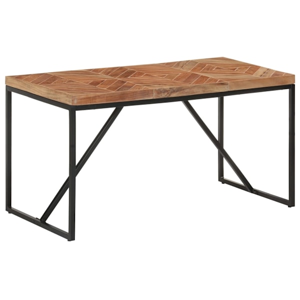vidaXL Matbord 140x70x76 cm massivt akaciaträ och mangoträ Brun