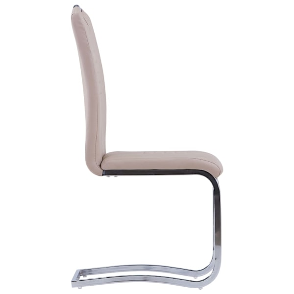 vidaXL Matgrupp 5 delar konstläder cappuccino Brun