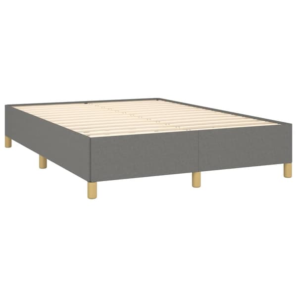 vidaXL Sängram mörkgrå 140x200 cm tyg Grå