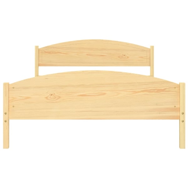 vidaXL Sängram massiv furu 160x200 cm Brun