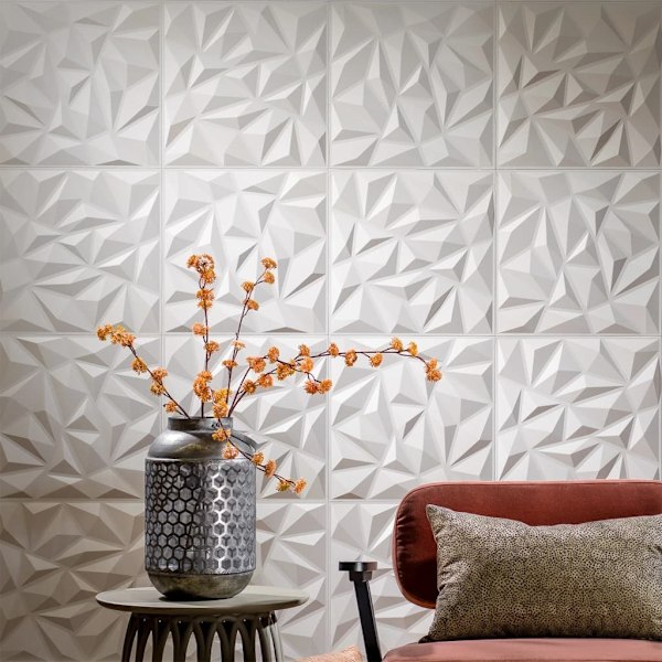 WallArt 3D Väggpaneler 24 st GA-WA27 puck Vit