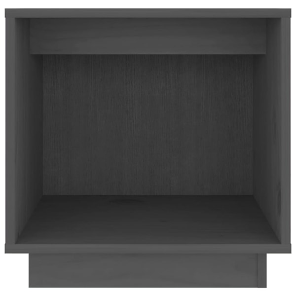 vidaXL Sängbord grå 40x30x40 cm massiv furu Grå
