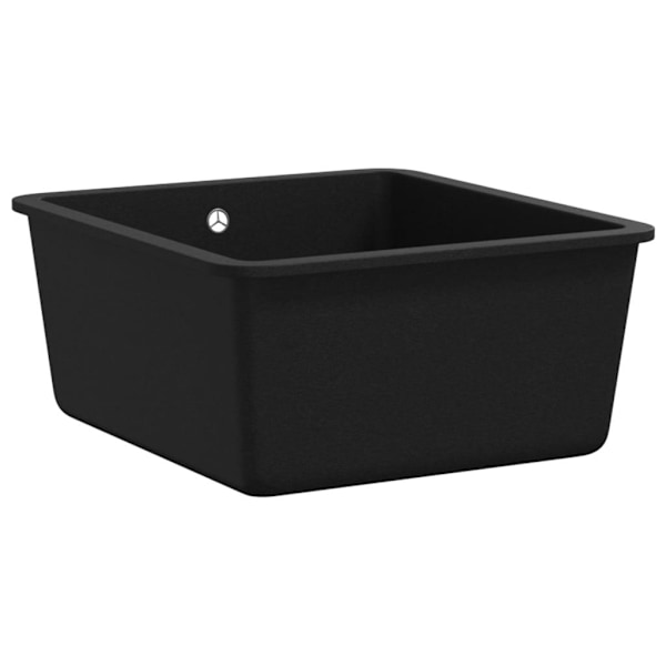 vidaXL Diskho granit enkel svart Svart