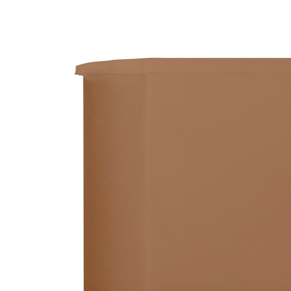 vidaXL Vindskydd 9 paneler tyg 1200x80 cm taupe Taupe