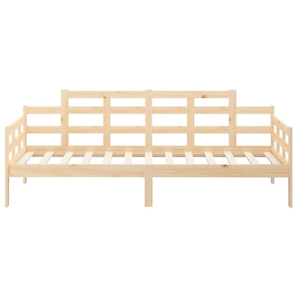 vidaXL Dagbädd massiv furu 90x200 cm Brun