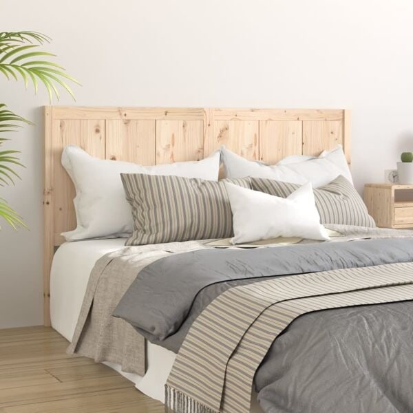 vidaXL Sänggavel 145,5x4x100 cm massiv furu Brun