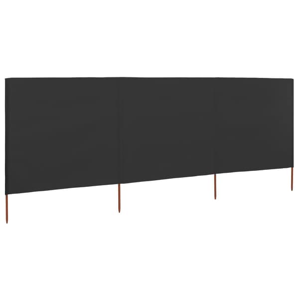 vidaXL Vindskydd 3 paneler tyg 400x160 cm antracit Antracit