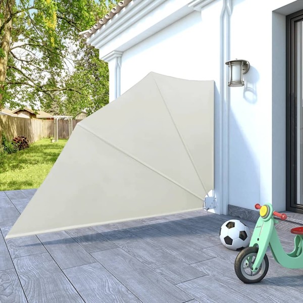 vidaXL Vindskydd för altan hopfällbar 160 x 240 cm Krämfärg Creme