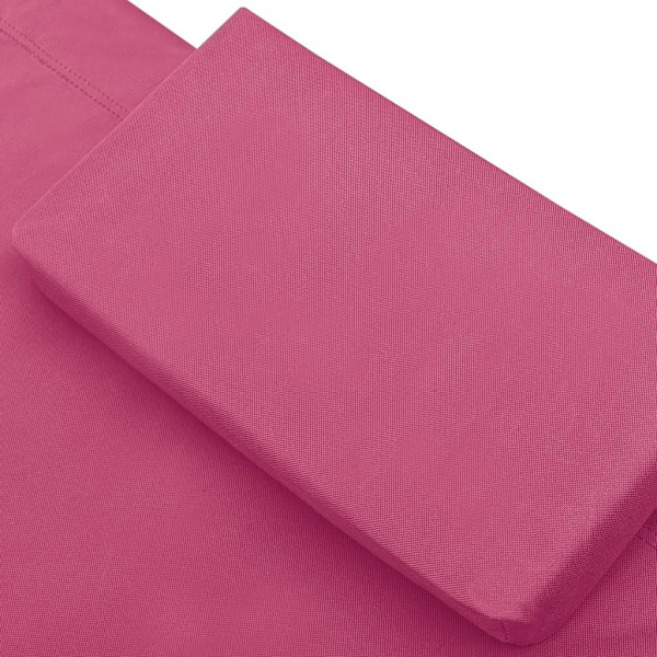 vidaXL Solsäng med tak & kudde rosa Rosa