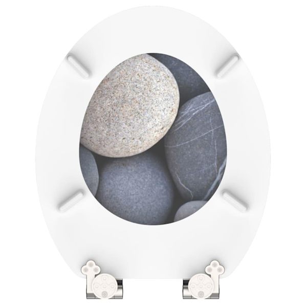 SCHÜTTE Toalettsits med mjuk stängning GREY STONE multifärg