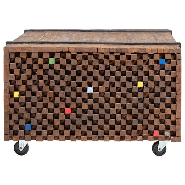 vidaXL Sidobord teak 60x60x38 cm Brun
