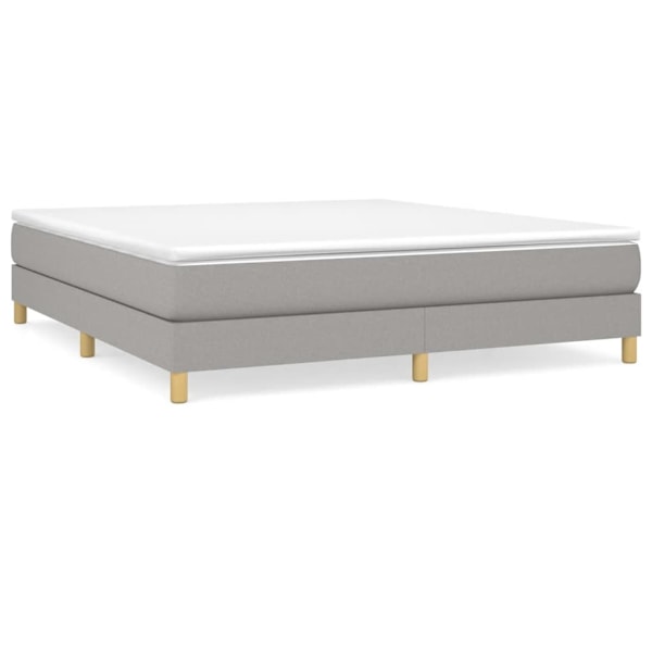 vidaXL Sängram utan madrass ljusgrå 180x200 cm tyg Grå
