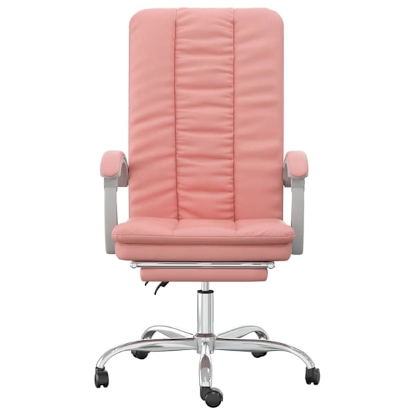 vidaXL Kontorsstol rosa konstläder Rosa