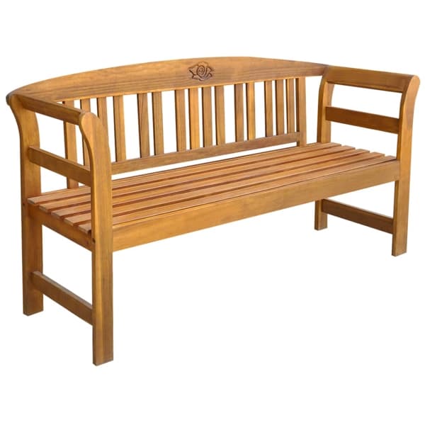 vidaXL Rosabänk 1 -sitsig 157 cm Solid Acacia wood Natural Brun