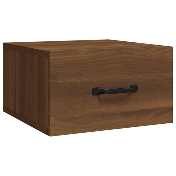vidaXL Väggmonterade sängbord 2 st brun ek 35x35x20 cm Brun