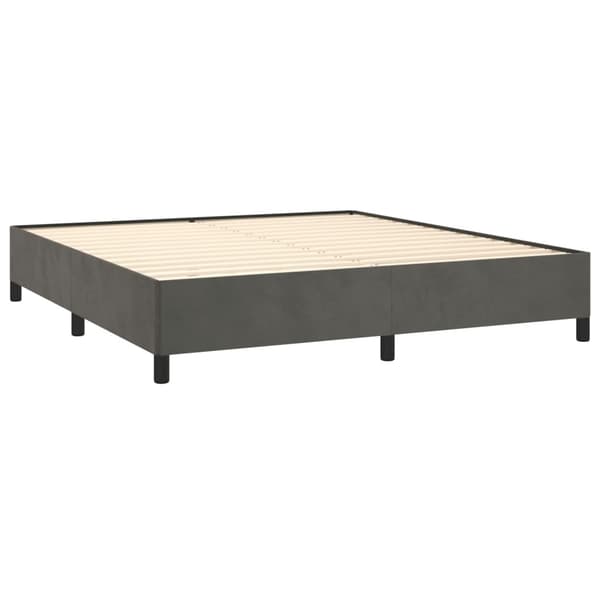 vidaXL Sängram utan madrass mörkgrå 180x200 cm sammet Grå