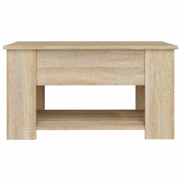 vidaXL Soffbord sonoma-ek 79x49x41 cm konstruerat trä Brun