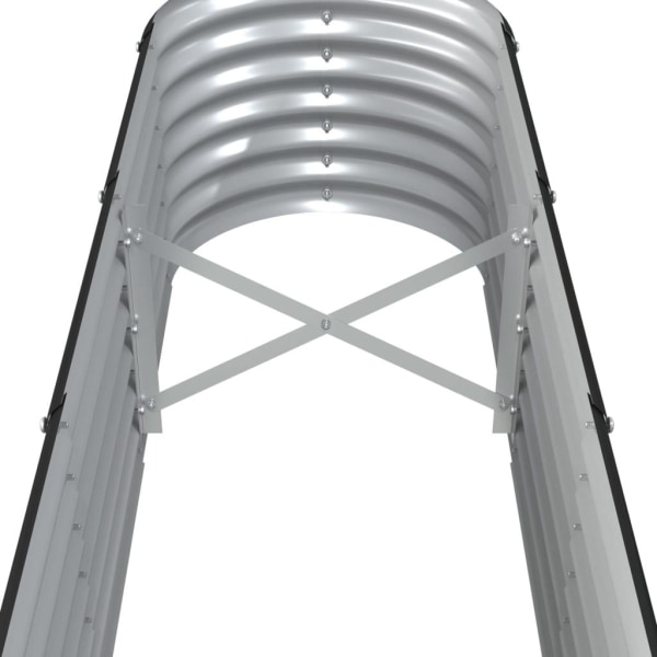 vidaXL Odlingslåda pulverlackerat stål 260x40x36 cm antracit Antracit