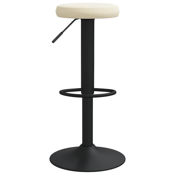 vidaXL Barstolar 2 st gräddvit sammet Creme