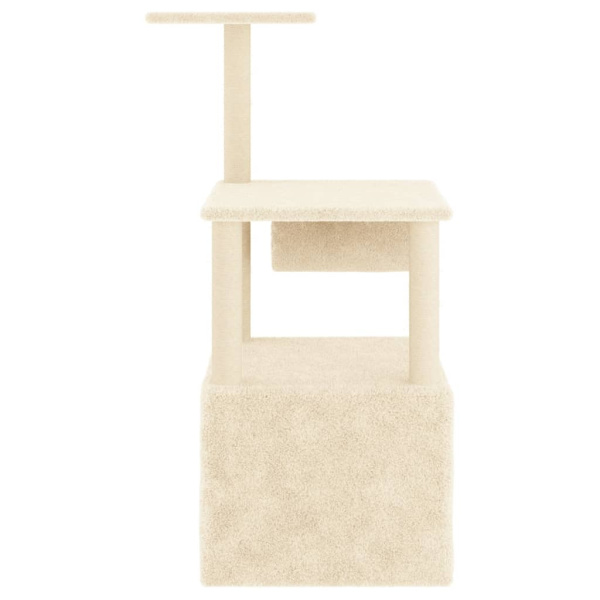 vidaXL Klösträd med sisalpelare gräddvit 109,5 cm Kräm