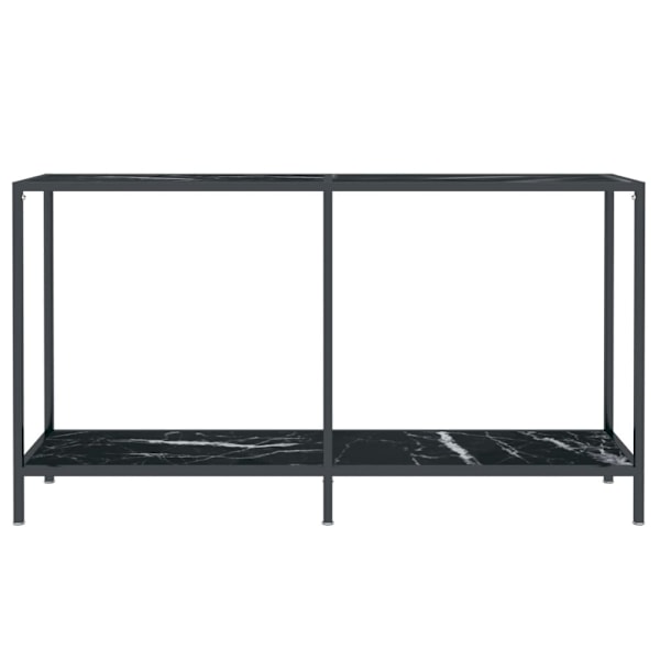 vidaXL Konsolbord svart 140x35x75,5 cm härdat glas Svart