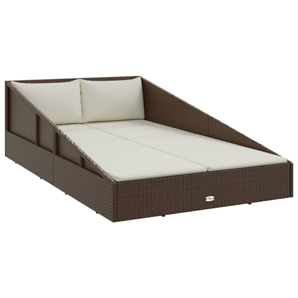 vidaXL Dagbädd konstrotting 201x139x58 cm brun Brun