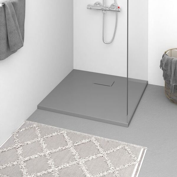 vidaXL Duschkar SMC grå 80x80 cm grå