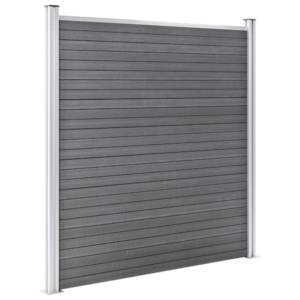 vidaXL Staketpanel WPC 1391x186 cm grå grå