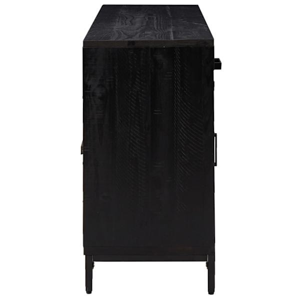 vidaXL Skänk svart 110x35x70 cm massiv furu Svart