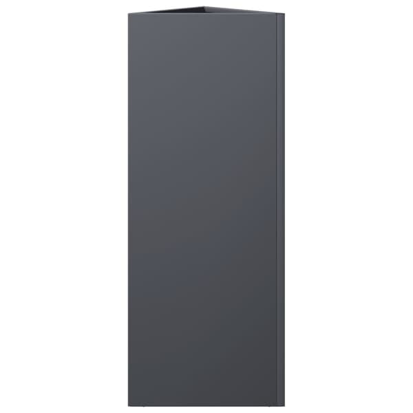 vidaXL Odlingslådor 2 st antracit triangulär 30x26x75 cm stål Antracit
