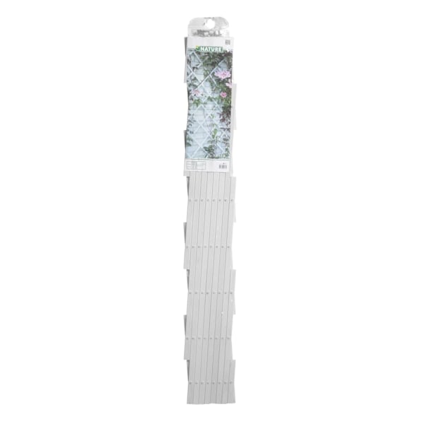 Nature Trädgårdsspaljé 100x200 cm PVC vit 6040703 Vit