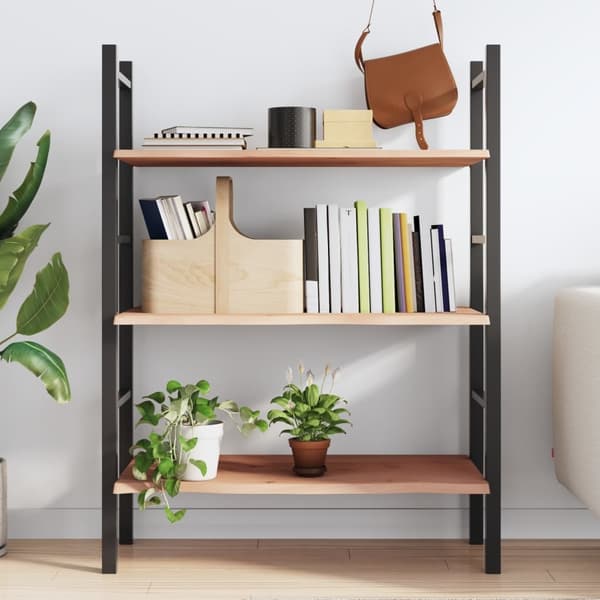 vidaXL Hyllplan 80x40x2 cm obehandlad massiv ek Brun