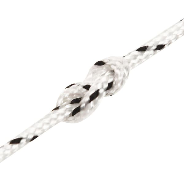 vidaXL Båtlina flätad vit 2 mm x 25 m polyester