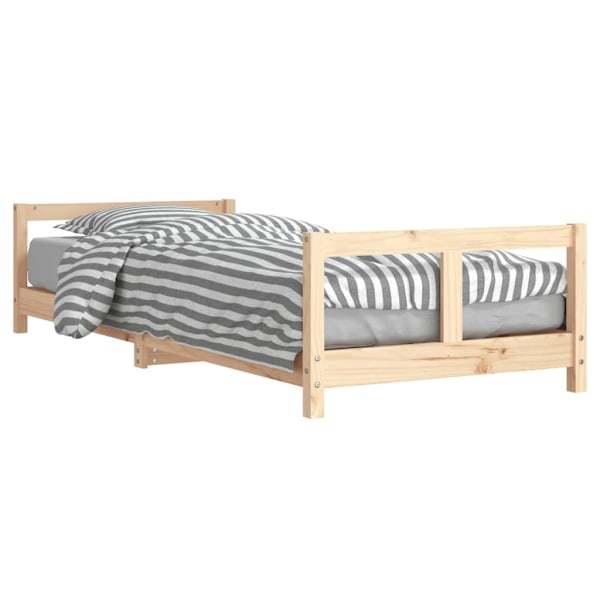 vidaXL Sängram för barnsäng 80x200 cm massiv furu Brun