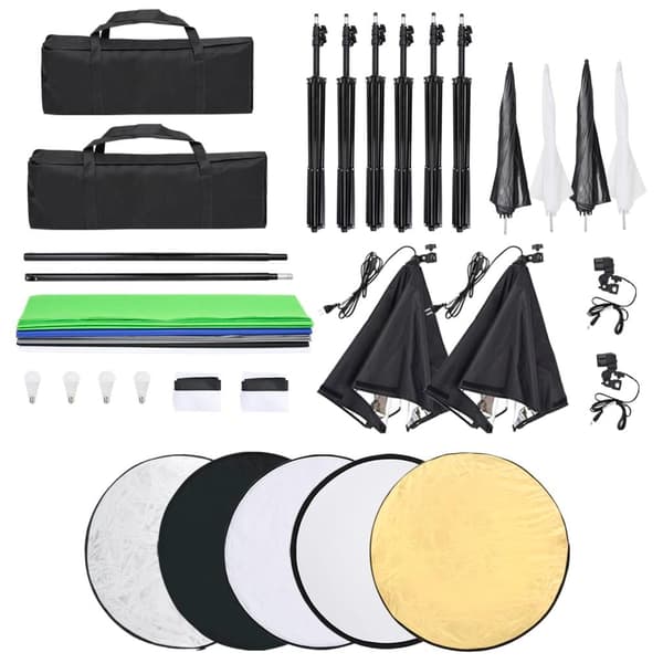 vidaXL Fotostudio kit Vit