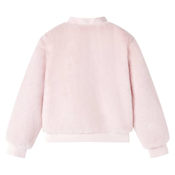 vidaXL Jacka för barn konstpäls rosa 116 Rosa
