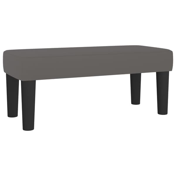 vidaXL Ramsäng med madrass grå 120x200 cm konstläder Grå